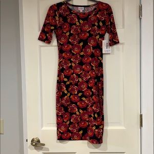 LuLaRoe multi-colored floral dress XXS NWT